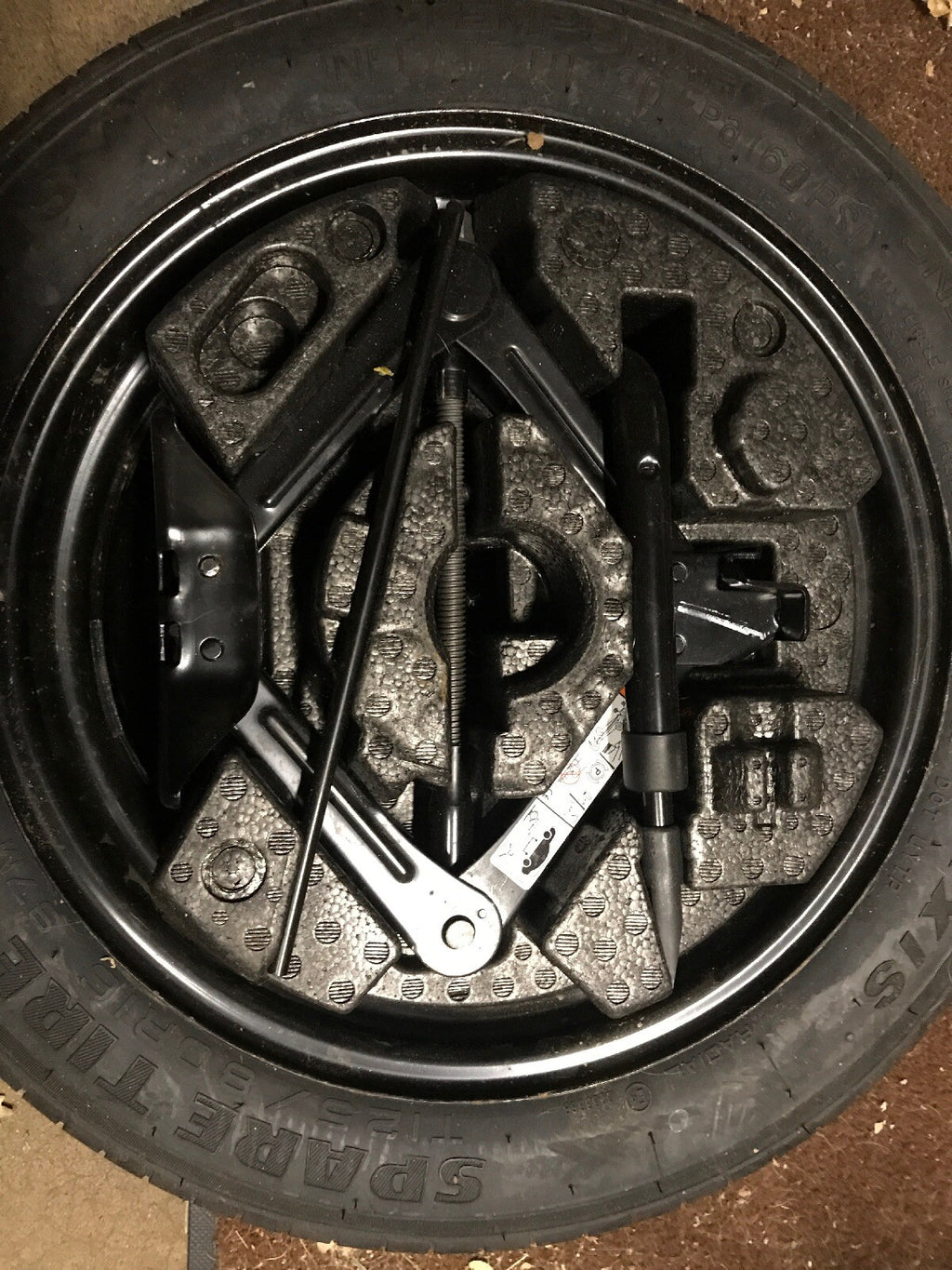 12 18 Ford Focus Fusion 16" Wheel Steel Rim Spare Tire T125/80R16 Scissor Jack2