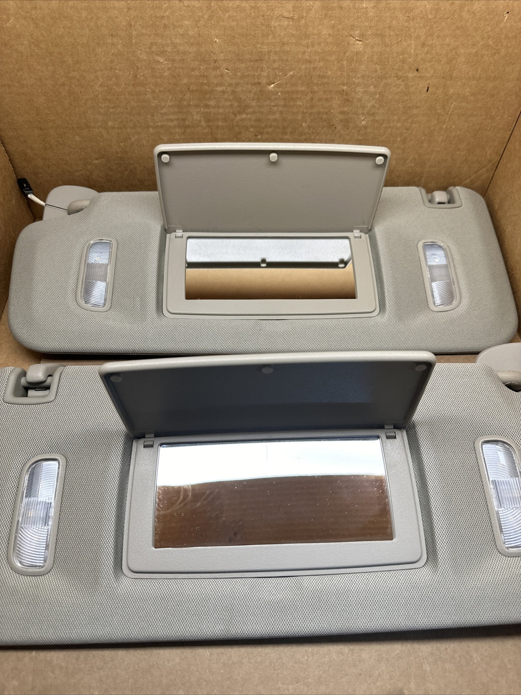 2015 2020 Escalade Tan Driver Passenger LH RH Sunvisor Pair Sun Visor OEM TAN2