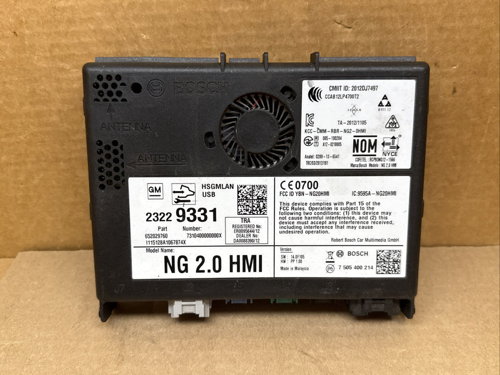 2015 2017 GM HMI Human Machine Interface Control Module 232293310