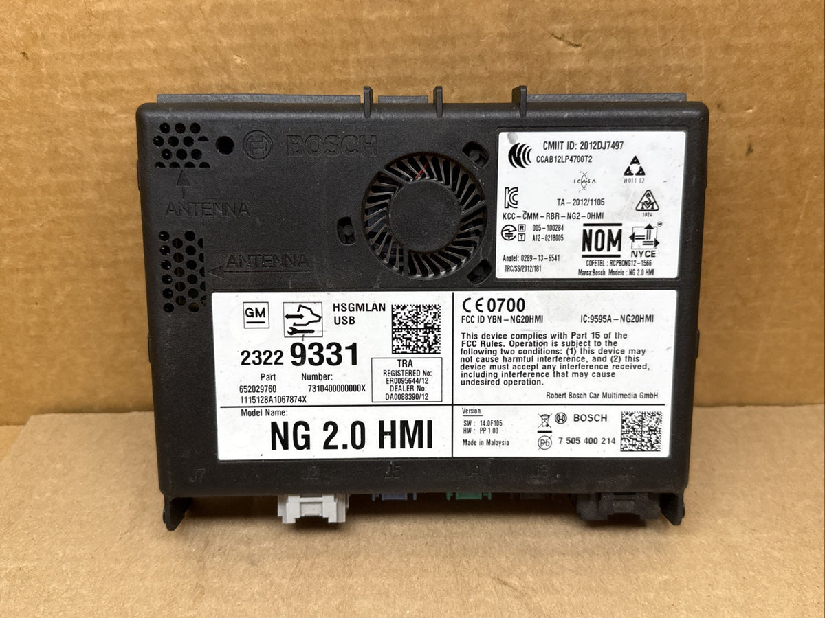 2015 2017 GM HMI Human Machine Interface Control Module 232293310