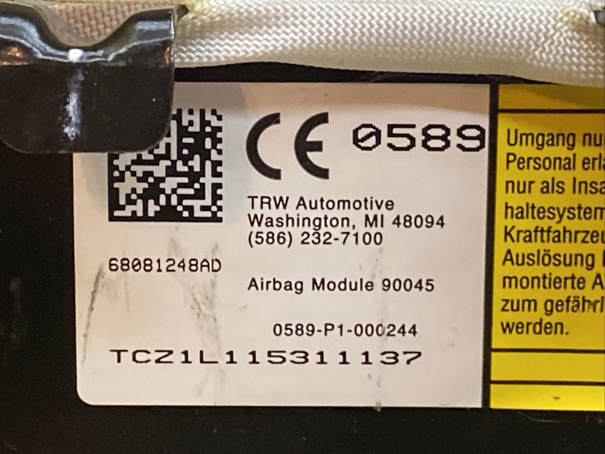 2013 2016 Dodge Dart Front Right Side Passenger Dash Air Bag Airbag 68081248AD4
