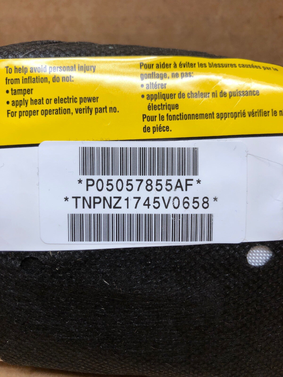 13 16 DODGE DART LEFT DRIVER SIDE FRONT SEAT AIRBAG AIR BAG OEM P050578551
