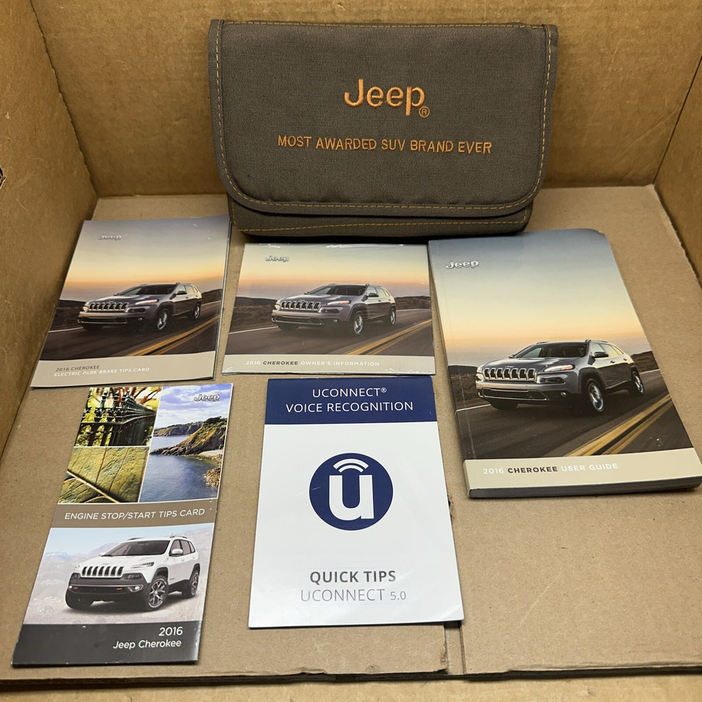 2016 Jeep Cherokee Owner's Owners Owner Manual Book Guide Set Case OEM0