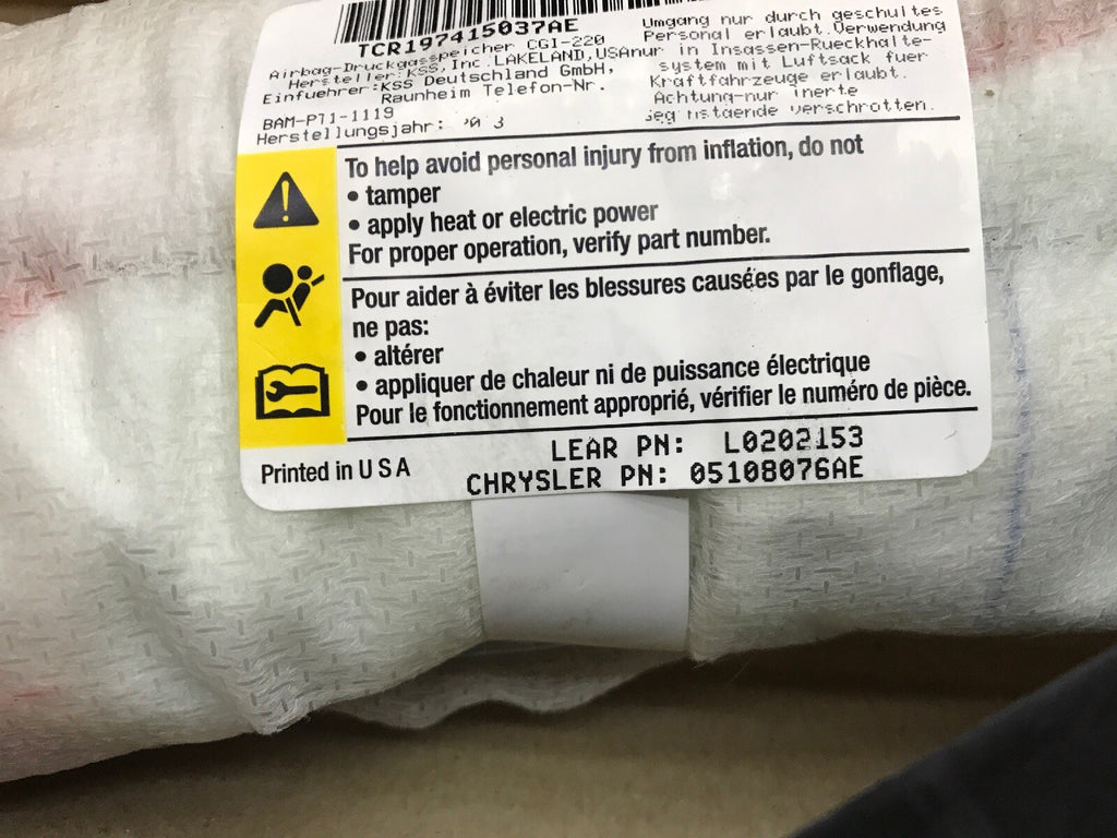 16-23 Dodge Charger Chrysler 300 Front Right Side Passenger Seat Air Bag Airbag2