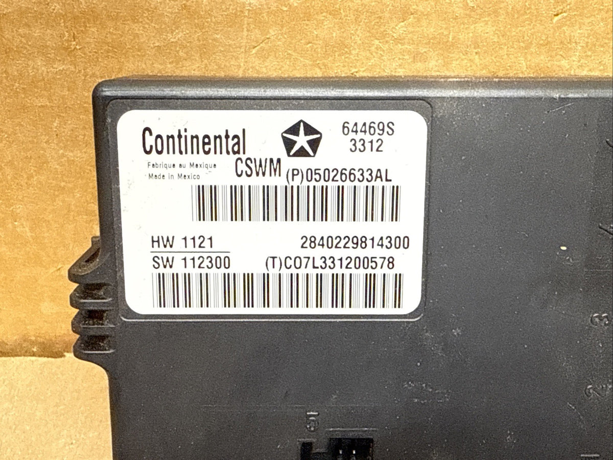 2011 Durango Grand Cherokee Ram Front Driver Seat Heat Control Module 05026633AL1