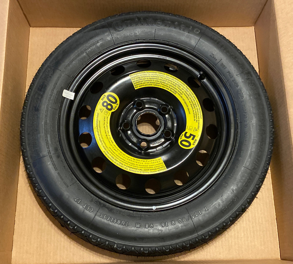 11 19 VW Volkswagen Jetta Compact Spare Tire Wheel Continental 16 In T125/90R160