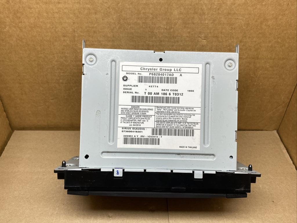 Jeep Dodge Chrysler Touchscreen Radio RBZ P68284017AD 68284017AD11