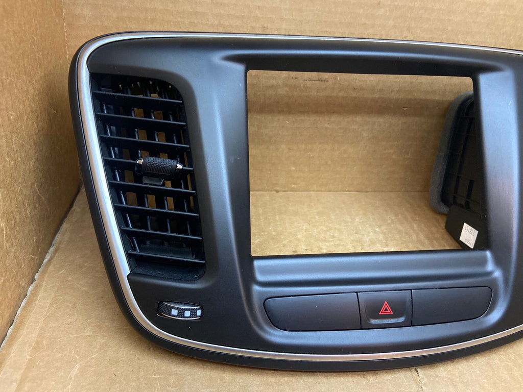 2015 2016 Chrysler 200 Dash Radio Bezel Trim Vent Hazard Surround Black 8.4"3