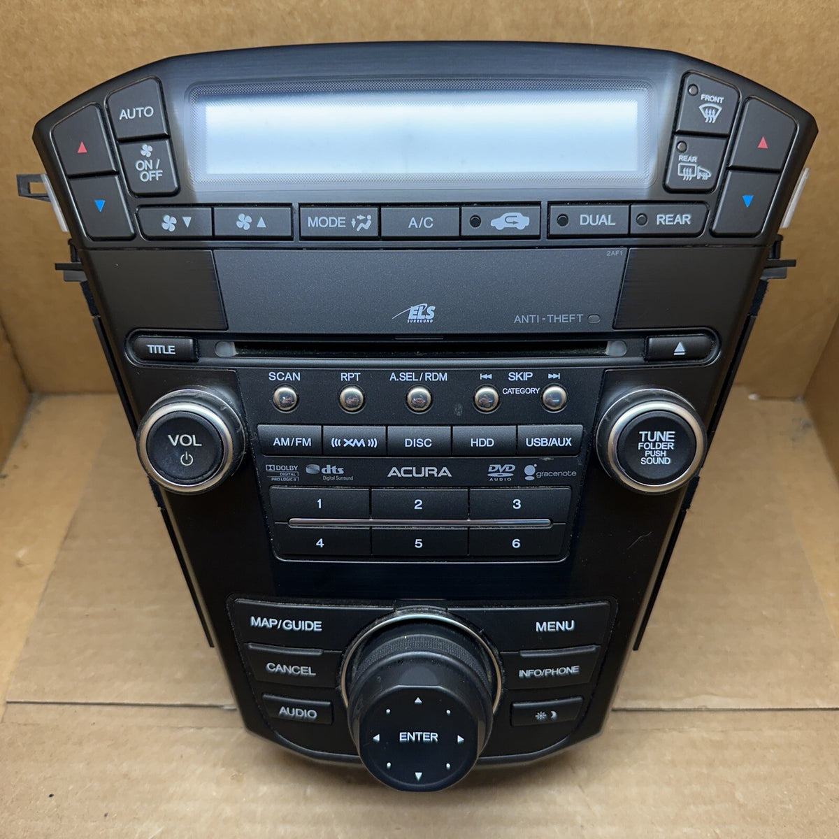 2010 2013 Acura MDX Gracenote Radio Climate Control Map Guide 39101 STX A620 M10