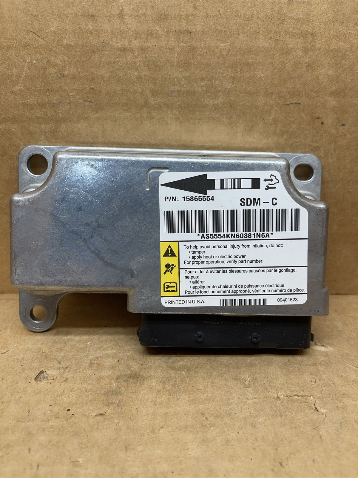 ESCALADE TAHOE SILVERADO SUBURBAN SIERRA AIR BAG AIRBAG CONTROL MODULE 158655540