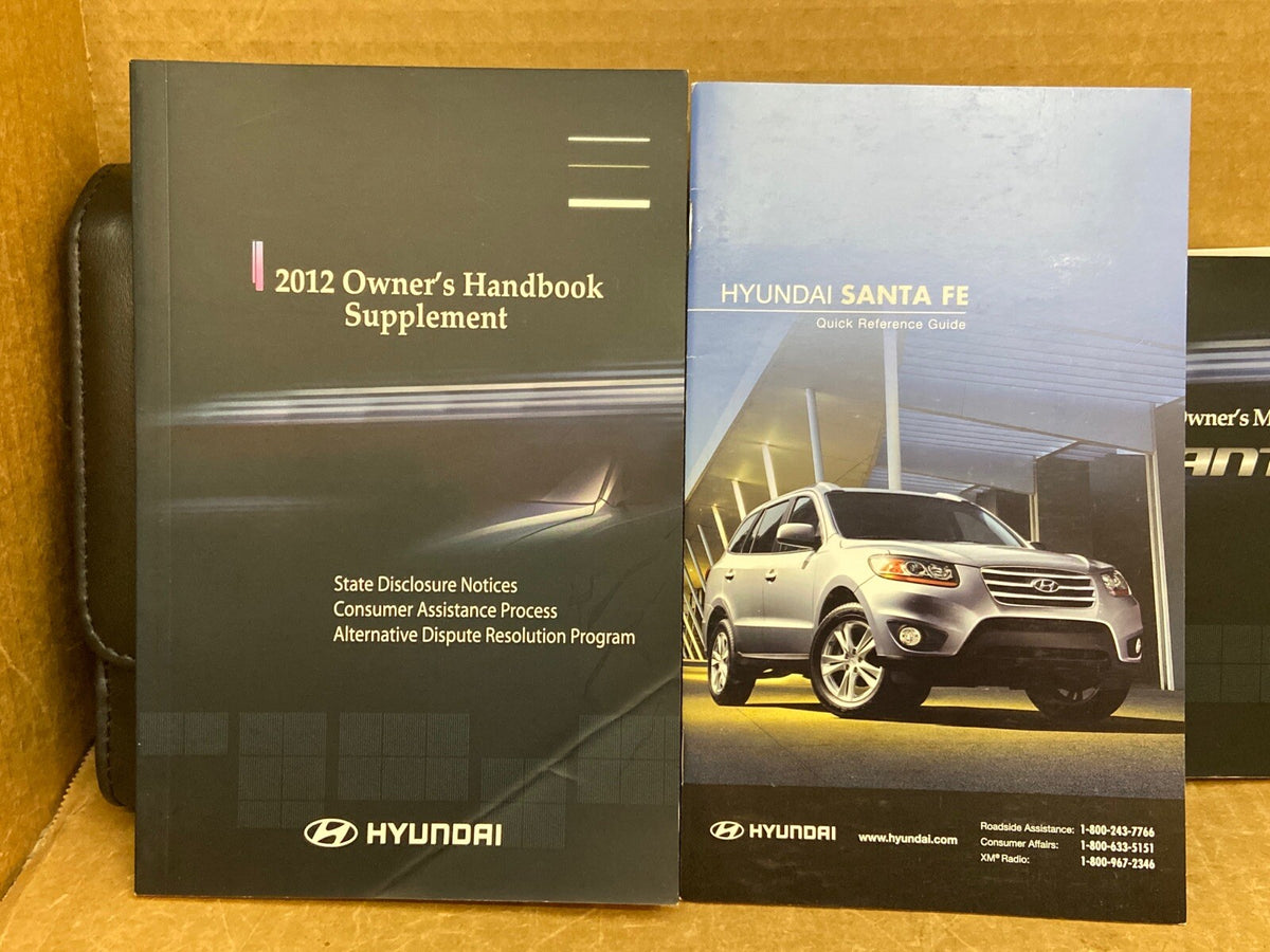 2012 Hyundai Santa Fe Owner's Owners Owner Manual Book Guide Set Case OEM3