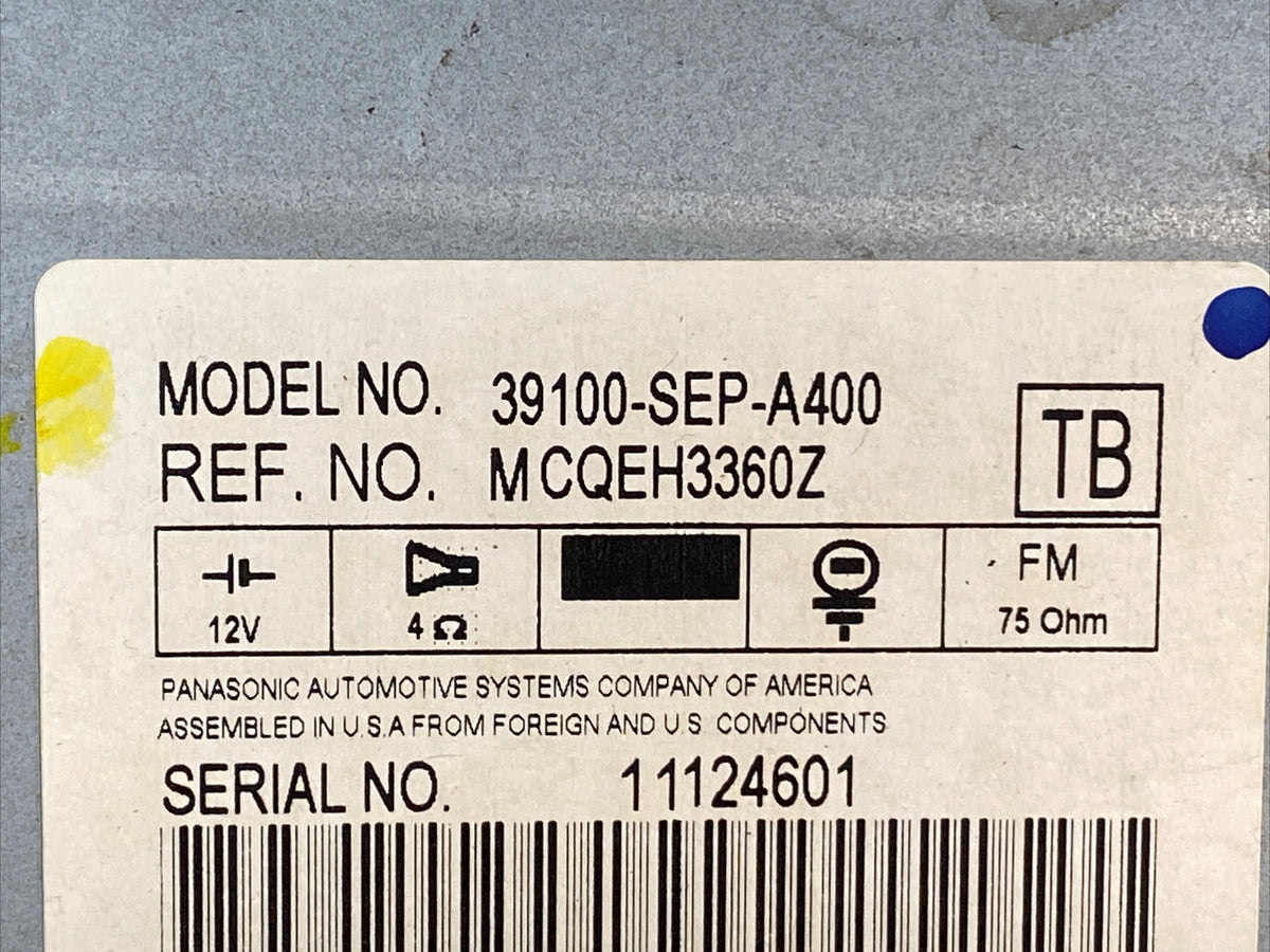 ACURA TL 2004 2006 OEM RADIO NAVIGATION MAP SCREEN 39100 SEP A400 39050 SEP A48