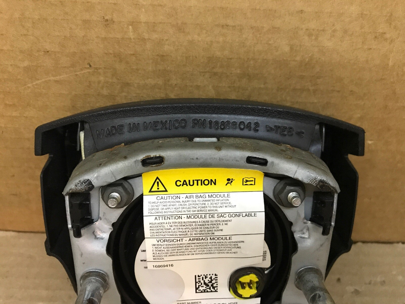 03-06 SILVERADO 2500 EXPRESS FRONT DRIVER STEERING WHEEL AIRBAG AIR BAG ONE PLUG6