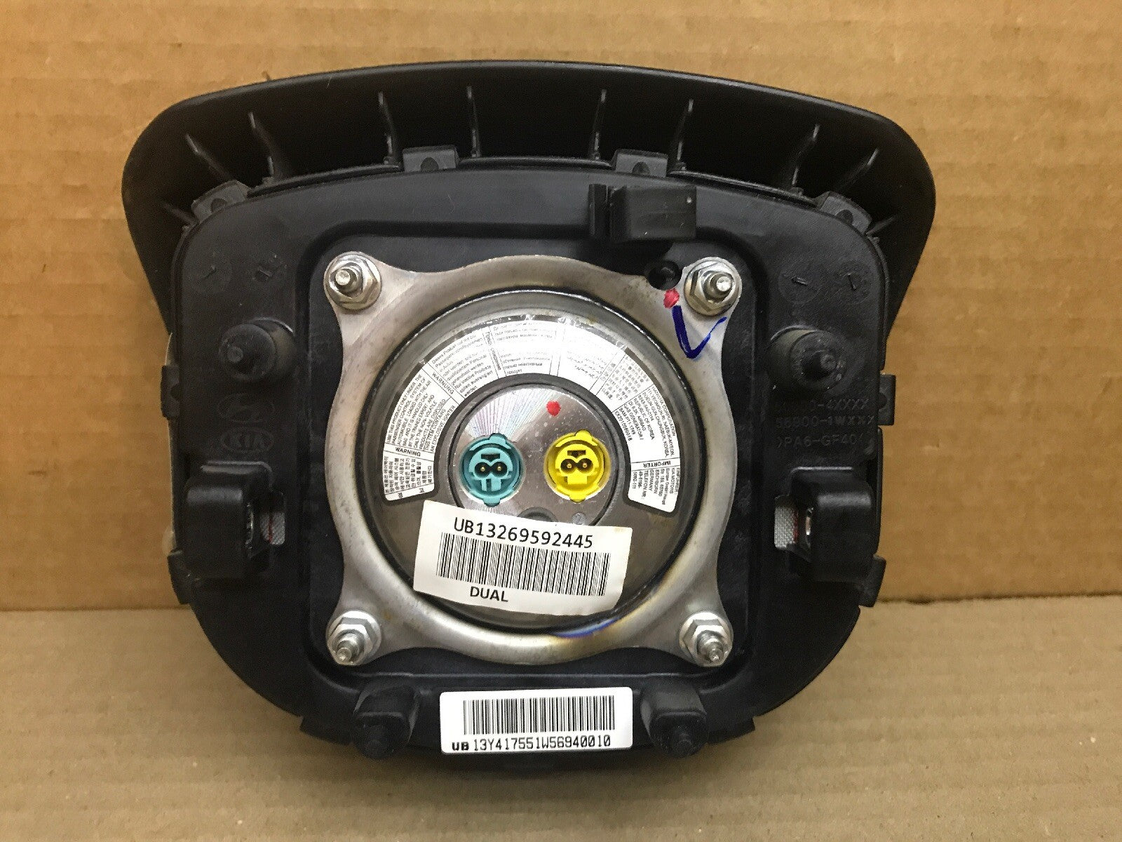 2012 2017 KIA RIO LEFT DRIVER SIDE STEERING WHEEL AIRBAG AIR BAG BLACK OEM5