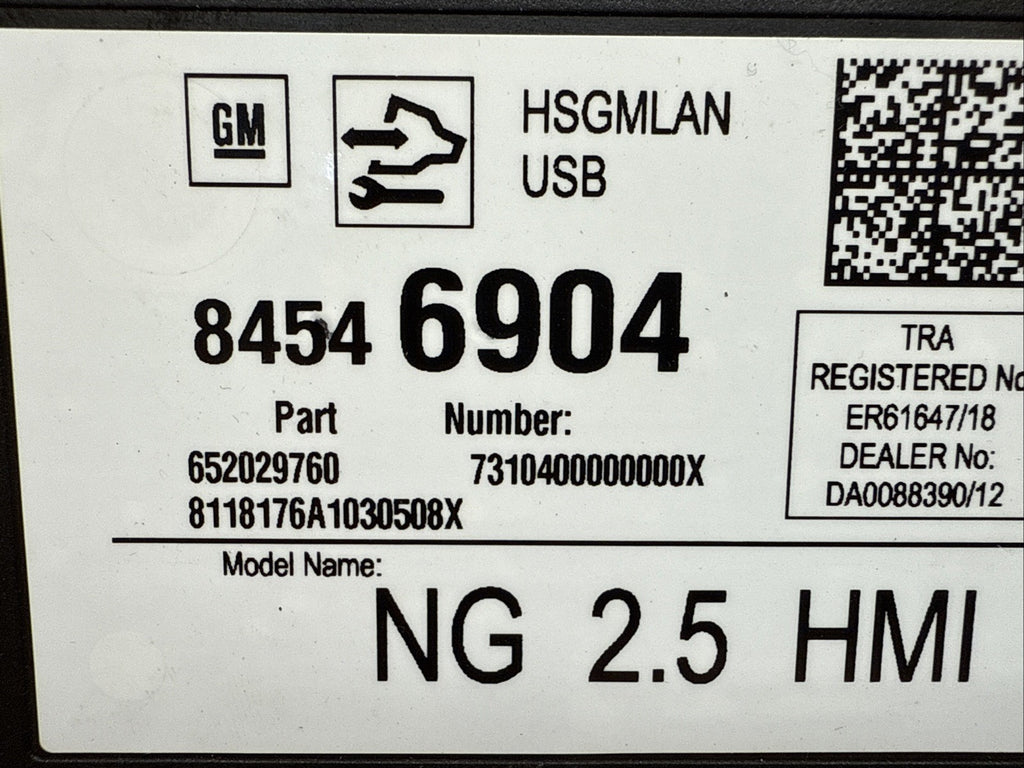 GM HMI Human Machine Interface Control Module 845469041