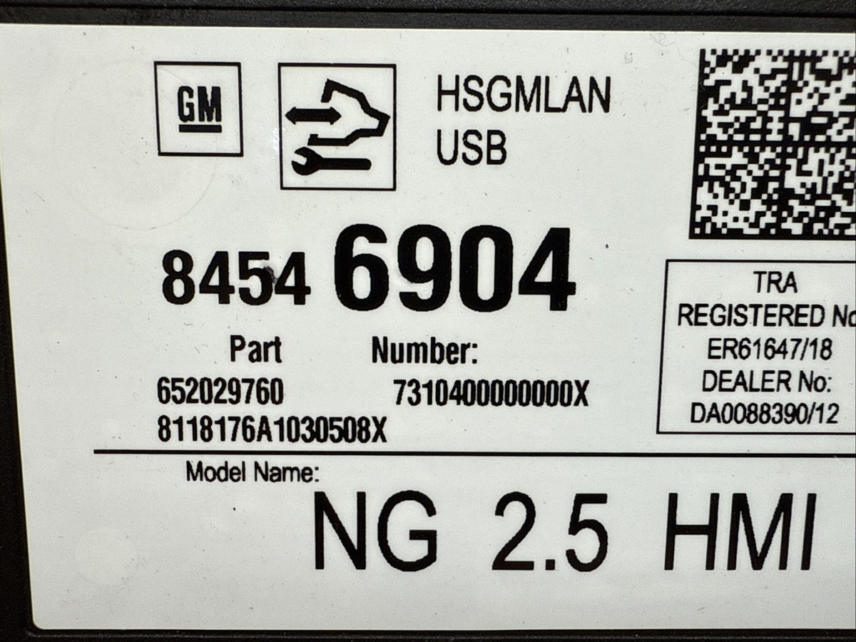 GM HMI Human Machine Interface Control Module 845469041