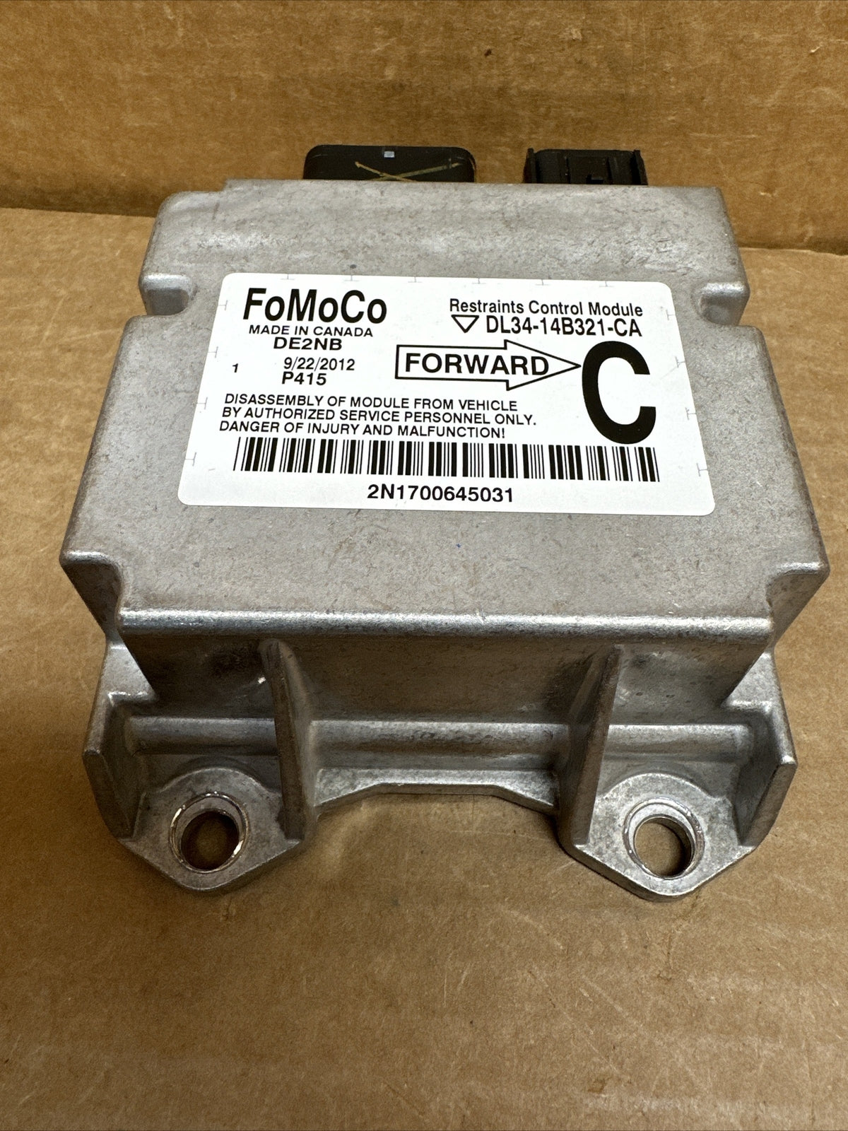 2013 2014 Ford F 150 F150 SRS Airbag Air Bag Control Module DL34 14B321 CA5
