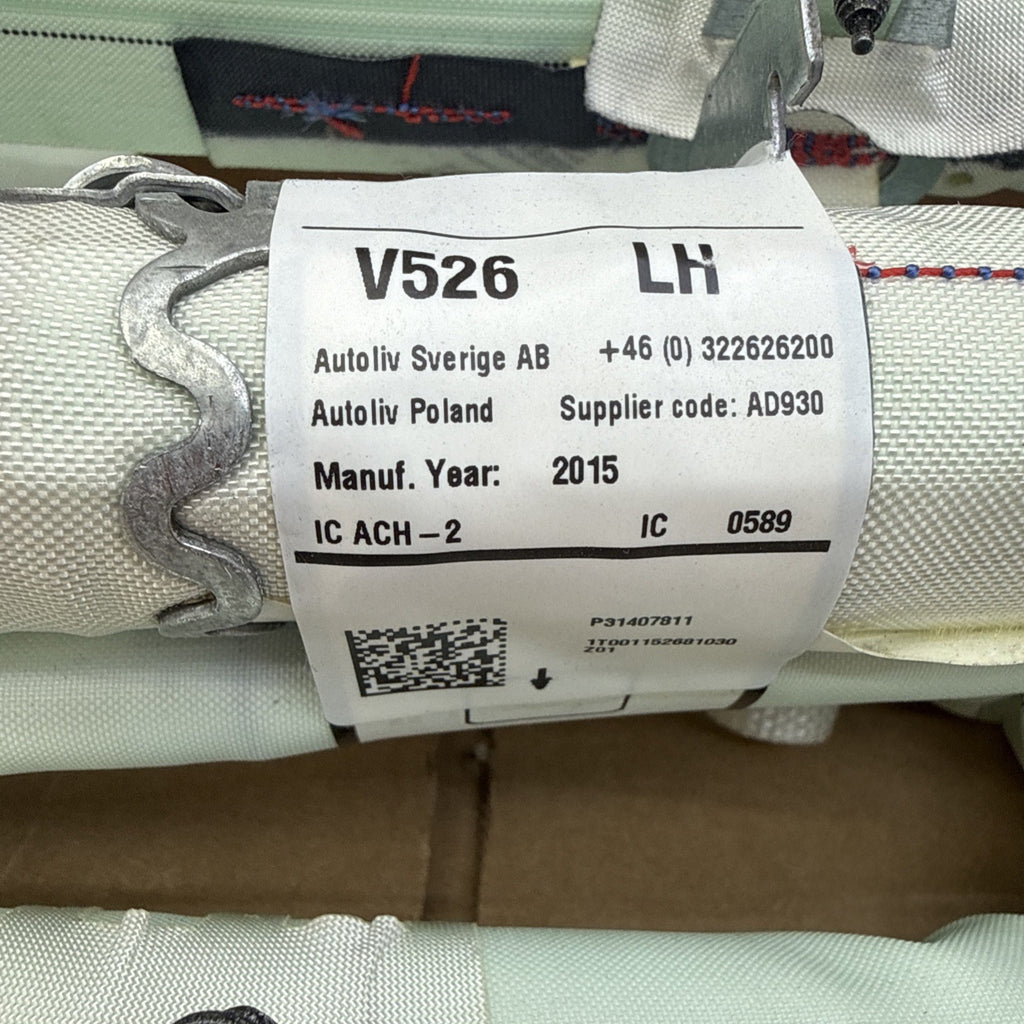 2016-2026 Volvo XC90 Left Side Driver Upper Curtain Roof Air Bag Airbag5