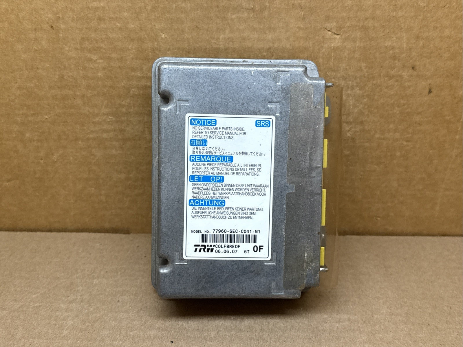 Acura TSX Air Bag Airbag Computer Control Module 77960 SEC C041 M10
