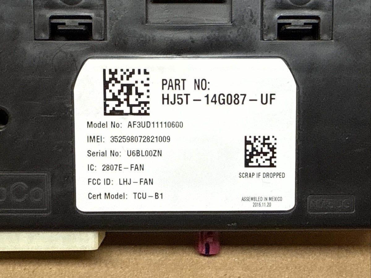 2017 2019 Ford Escape Telematic Communication Control Module HJ5T 14G087 UF2