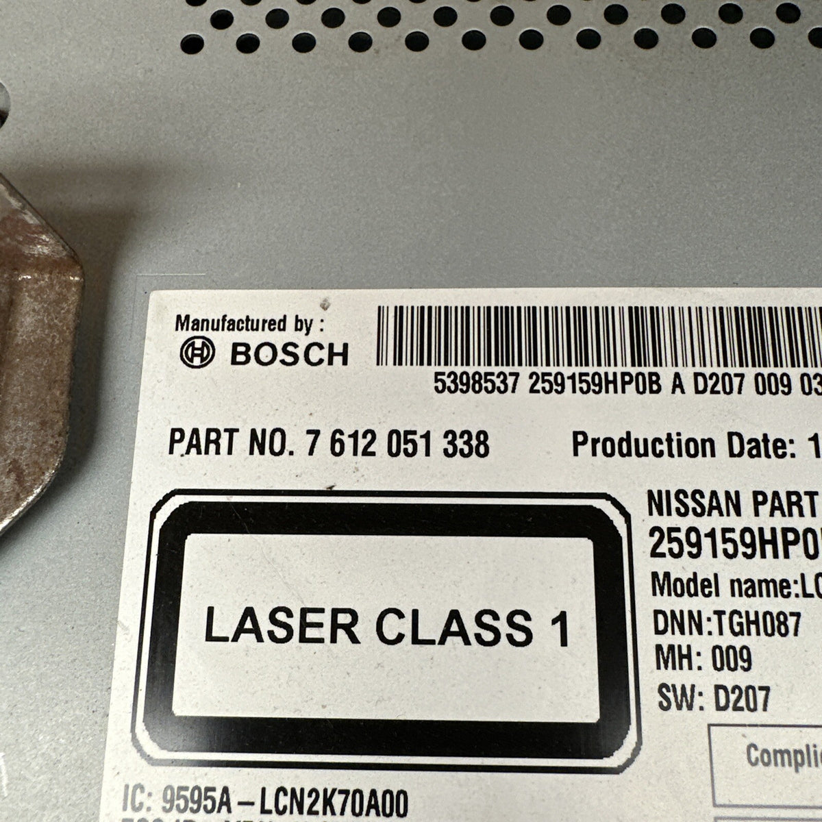 2015 Nissan Altima Audio Radio Stereo Info Display Touch Screen 7 612 051 3384
