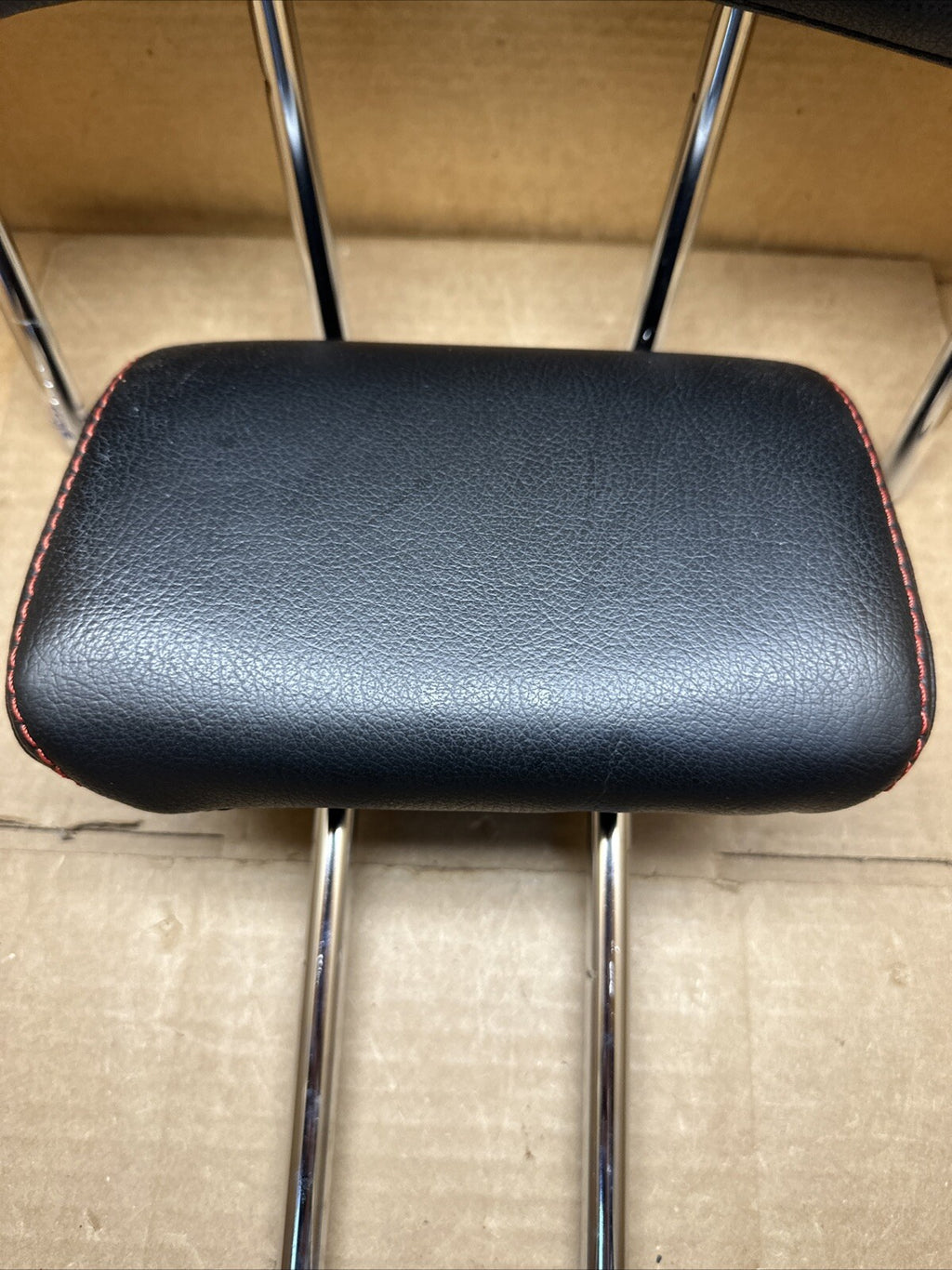 2015 2020 FORD EDGE OEM REAR BACK SEAT HEADRESTS HEAD REST BLACK LEATHER SET 33