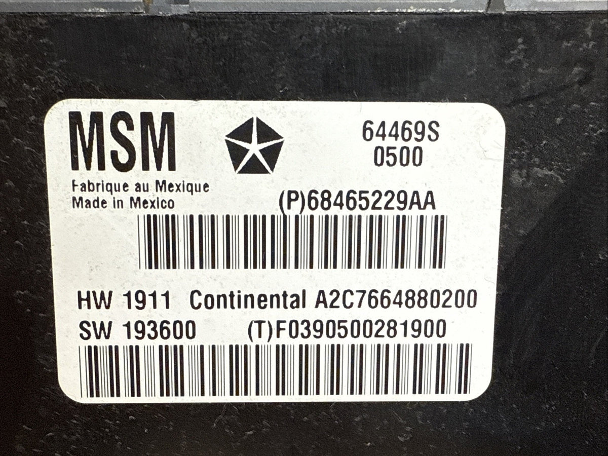 2014 2023 Jeep Cherokee Front Driver Seat Memory Control Module 68465229AA1