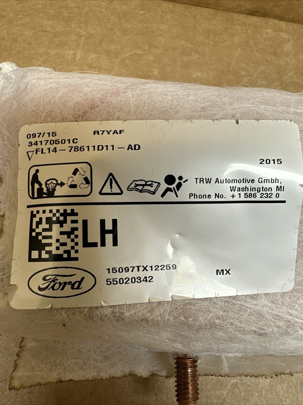 2015 2017 Ford Expedition Front Left Side Driver Seat Air Bag Airbag4