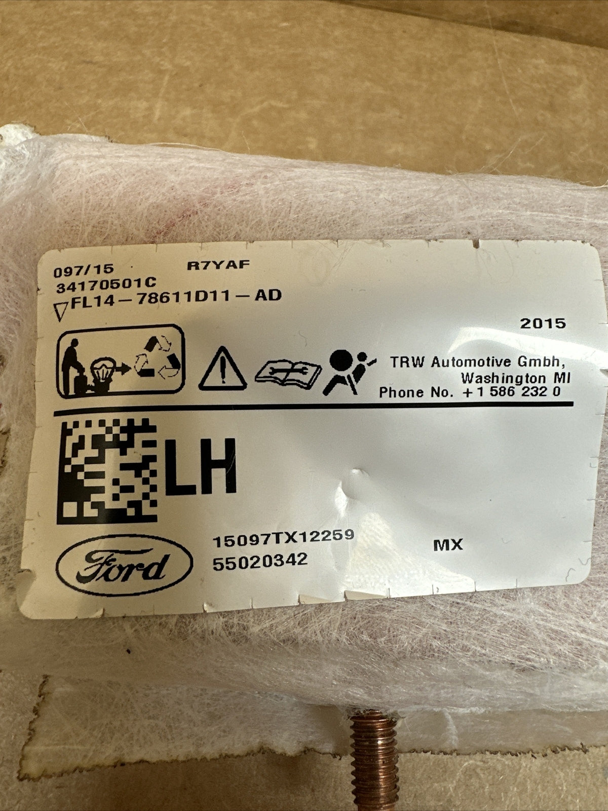 2015 2017 Ford Expedition Front Left Side Driver Seat Air Bag Airbag4