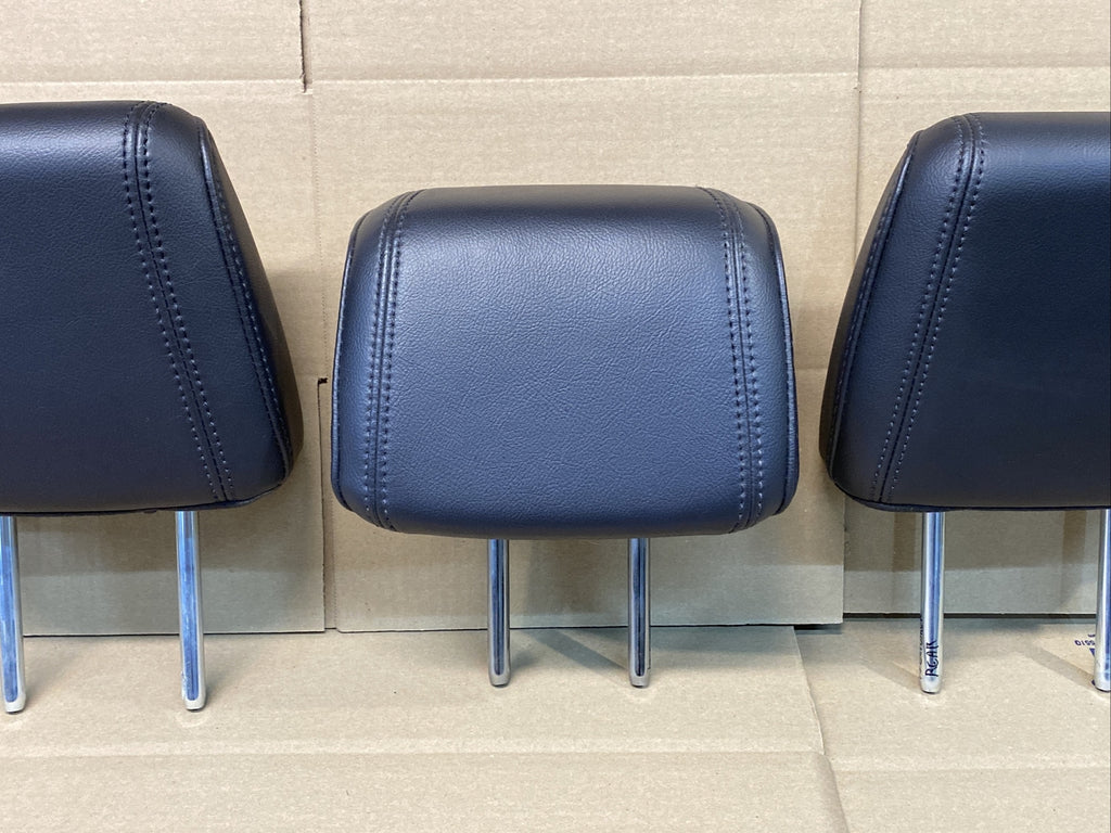 2011 2015 Ford Explorer Back Rear Head Rest Headrest Black Leather Set2