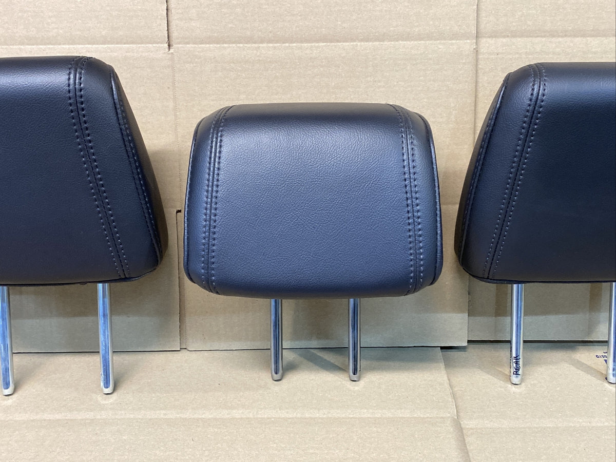 2011 2015 Ford Explorer Back Rear Head Rest Headrest Black Leather Set2