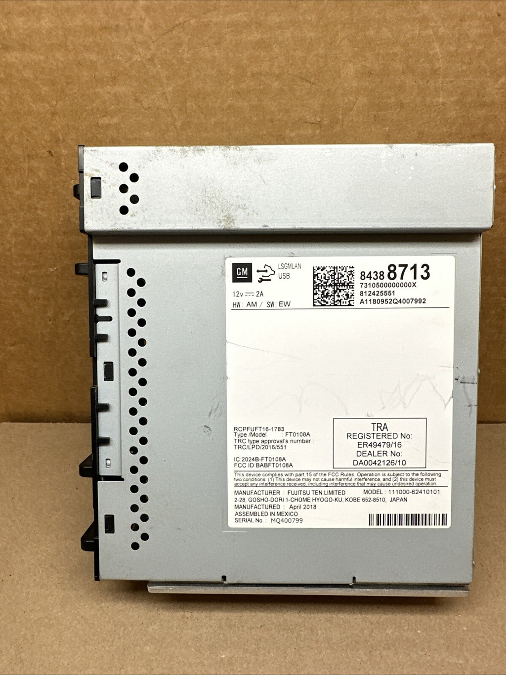 2018 2022 Equinox Terrain Radio Receiver OEM 843887130