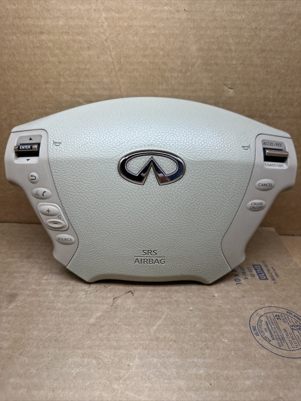 Infiniti M35 M45 Front Left Driver Side Steering Wheel Air Bag Airbag Tan C0