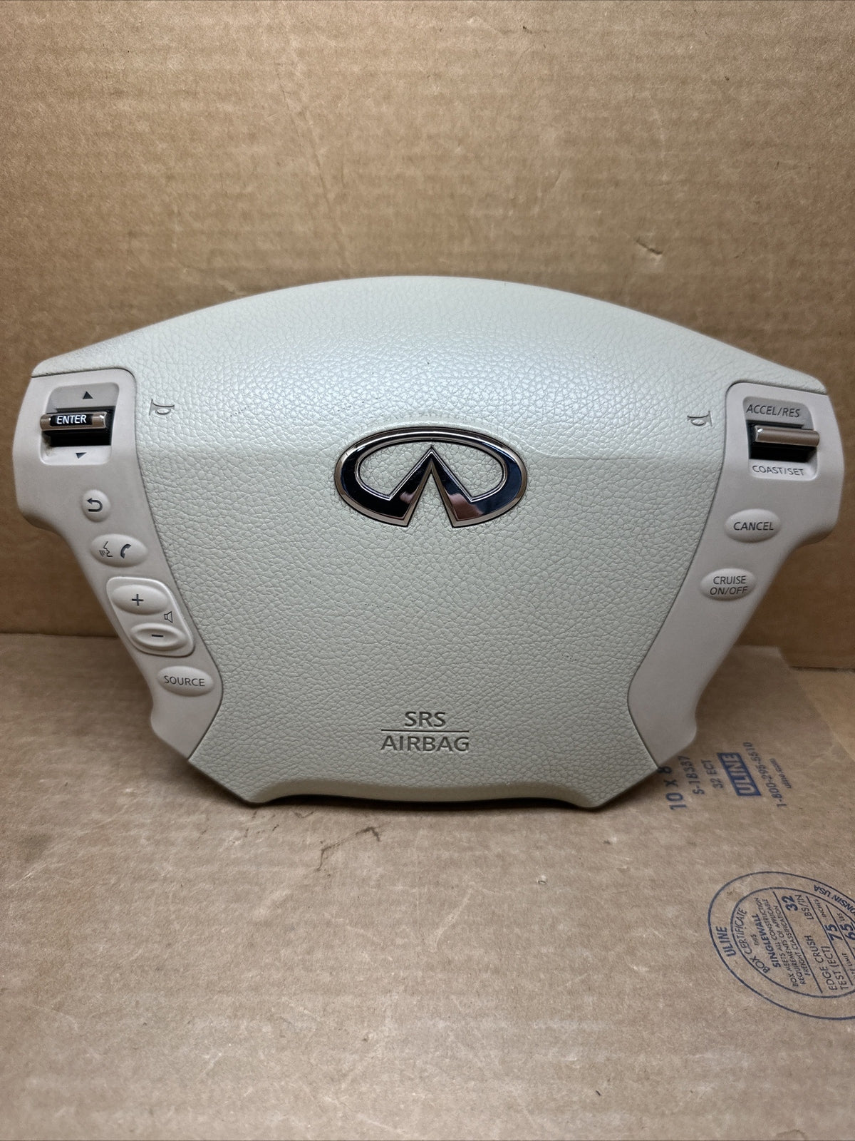 Infiniti M35 M45 Front Left Driver Side Steering Wheel Air Bag Airbag Tan C0