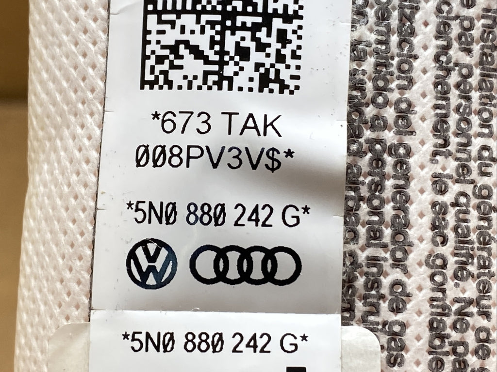 2010 2017 VW Tiguan Front Right Side Passenger Seat Air Bag Airbag 5N0 880 242 G2
