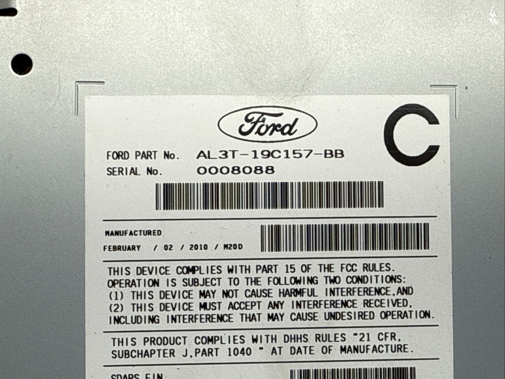 2010 Ford F 150 F150 Radio Stereo CD Disk Player Reader OEM AL3T 19C157 BB7