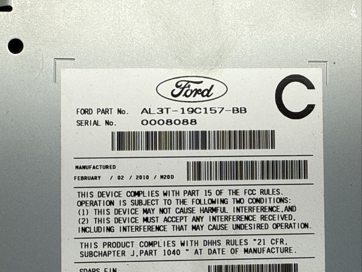 2010 Ford F 150 F150 Radio Stereo CD Disk Player Reader OEM AL3T 19C157 BB7