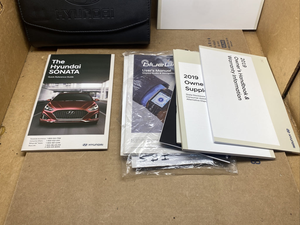 2019 Hyundai Sonata Owner's Owners Owner Manual Book Guide Set Case OEM3