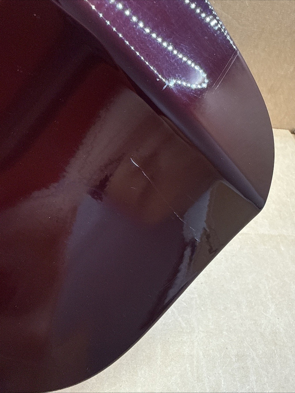 2019-2024 Edge Fuel Gas Tank Filler Door Lid Cover  Maroon Burgundy R3 Scratched4