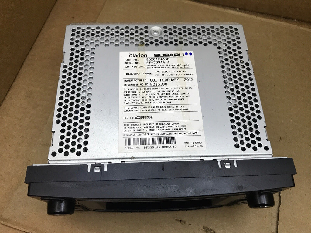 2012 2013 2014 SUBARU IMPREZA CROSSTREK OEM RADIO AUDIO HD 86201FJ630 12 13 143