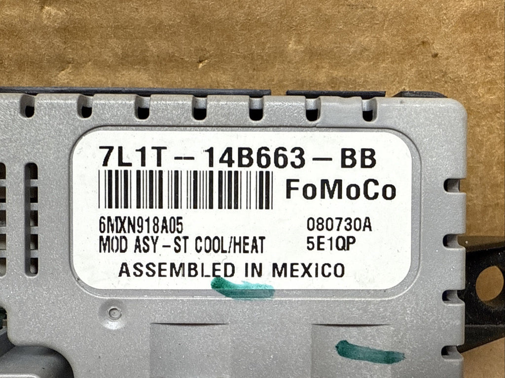 2007 2012 Ford Lincoln Front Seat Heat Control Module 7L1T 14B663 BB2