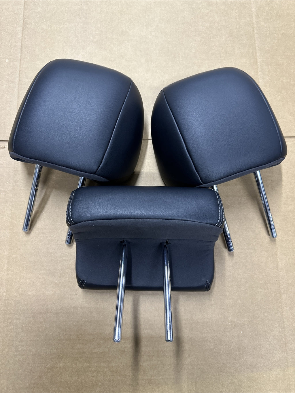 2013 2018 Pathfinder QX60 Rear Seat 2nd Row Headrest Head Rest Set Black Leather4