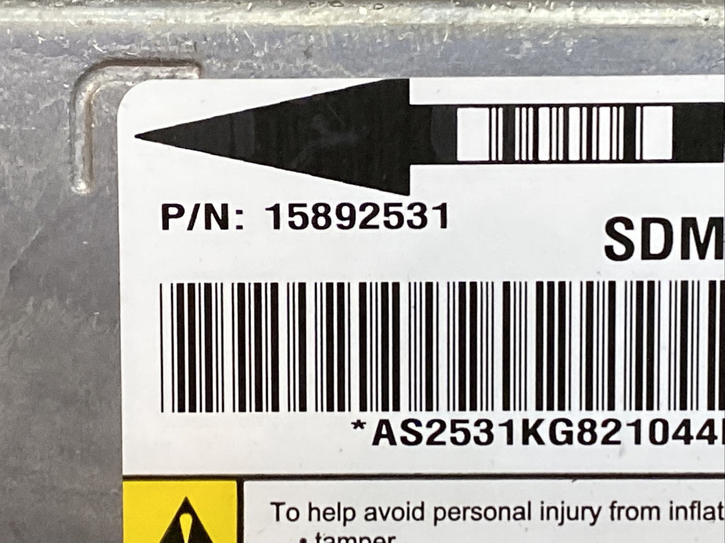 GMC Sierra Chevy Silverado SRS Air Bag Airbag Control Module 158925312
