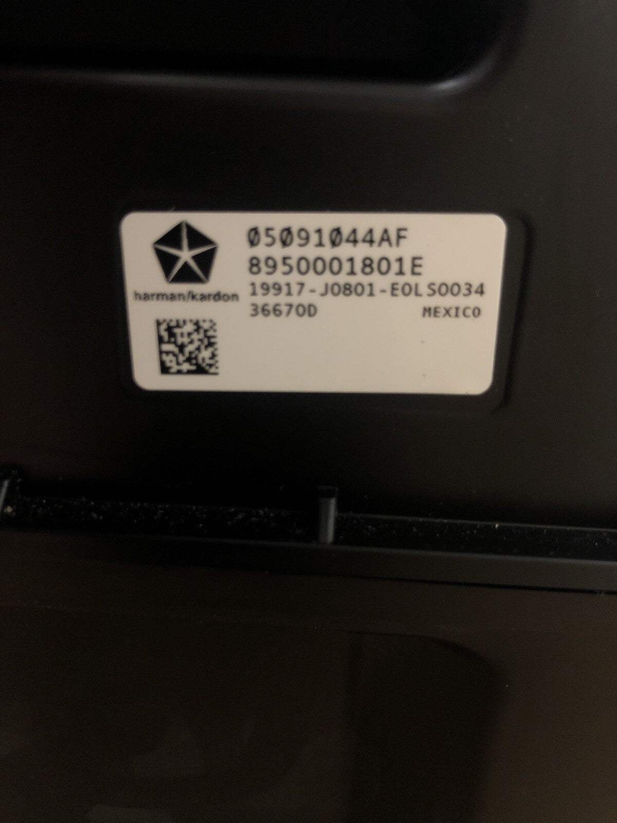 2012   2020 Challenger R/T SRT Hellcat Harman Kardon Factory SubWoofer OE4