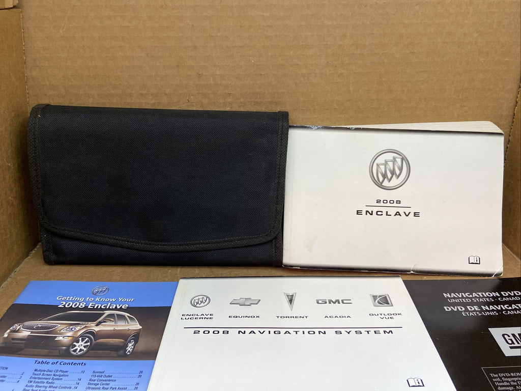 2008 08 Buick Enclave Owner's Owners Owner Manual Book Guide Set Case OEM1