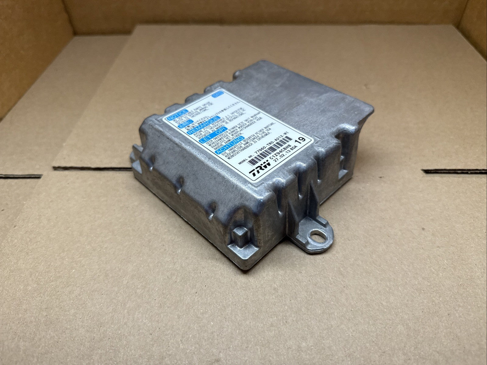 2013 Honda Civic Air Bag Airbag Computer Control Module 77960 TR0 A212 M15