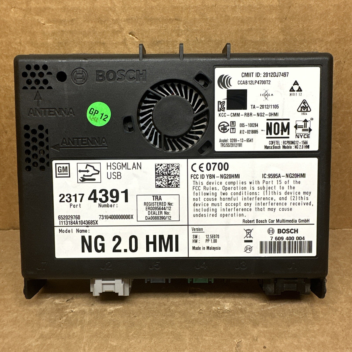 2014 GM HMI Human Machine Interface NG 2.0 Control Module 231743910