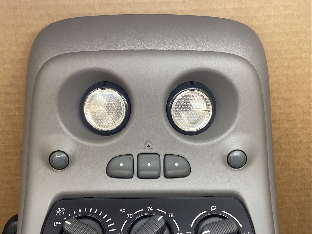 99 06 GMC Silverado Sierra Overhead Ceiling Console Light Homelink Temp Pewter2