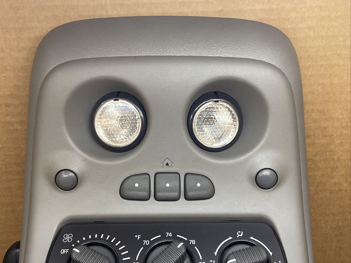 99 06 GMC Silverado Sierra Overhead Ceiling Console Light Homelink Temp Pewter2