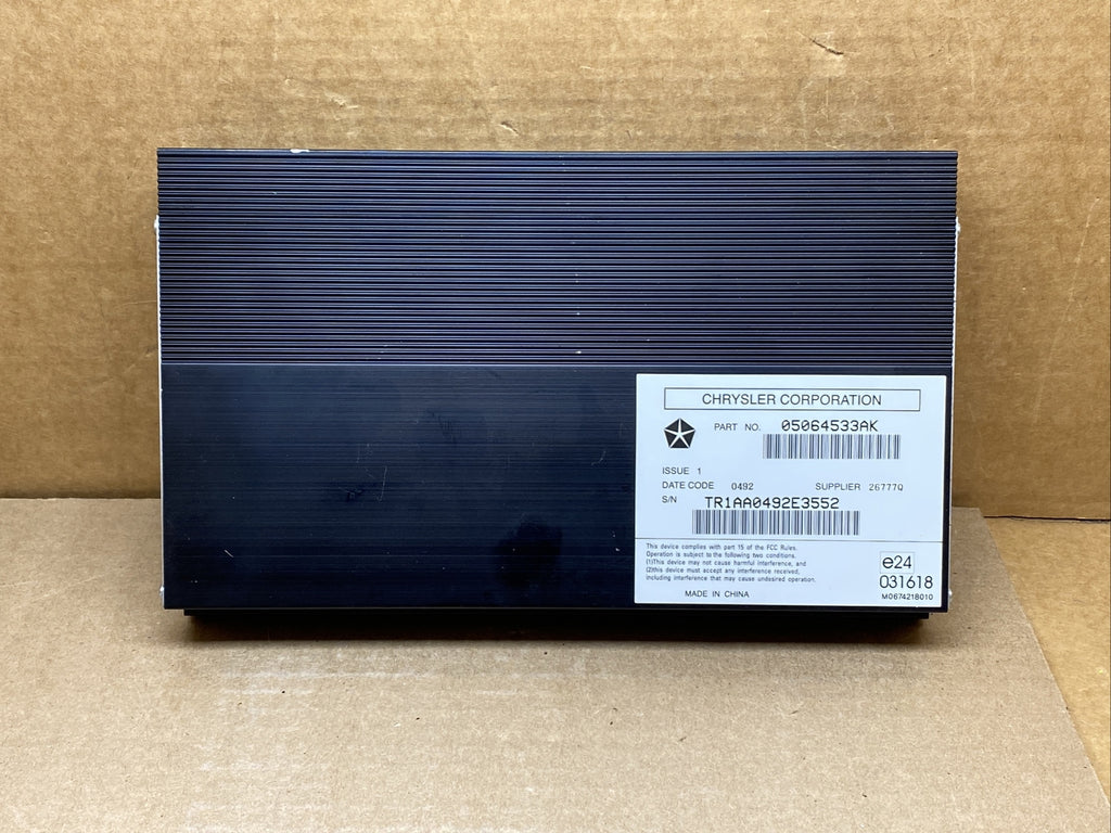 2011 2013 Grand Cherokee Durango Radio Audio Stereo Amp Amplifier 05064533AK0